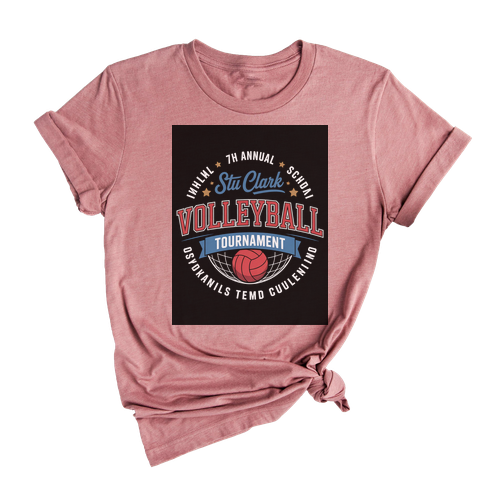 Retro Volleyball Tourney T-shirt – Custom School Team Spirit