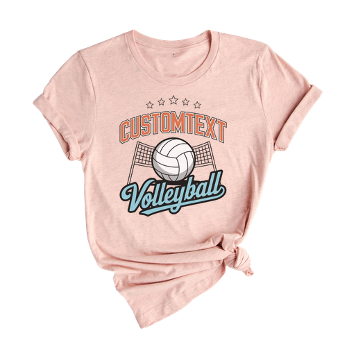 Volleyball Club Sport Team T-shirt – Custom Varsity Style School Name Design
