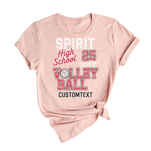VOLLEYBALL School Sport Tee – Split Varsity Text Design