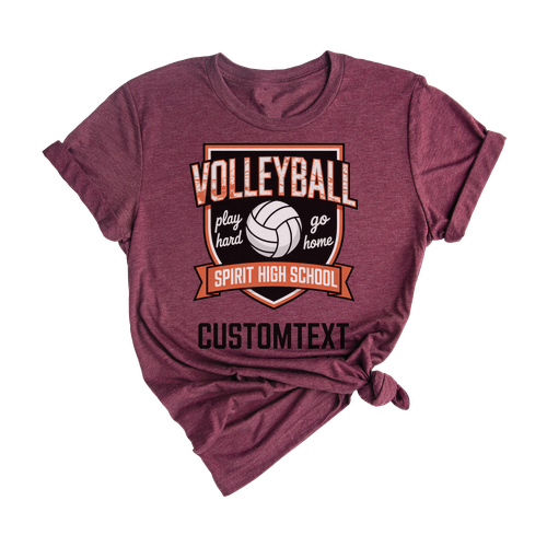 VOLLEYBALL Sport Team Shield Shirt – Play Hard Varsity Style