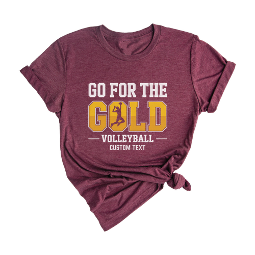 VOLLEYBALL Sport Team Shirt – Go for the Gold Varsity Motivation Tee