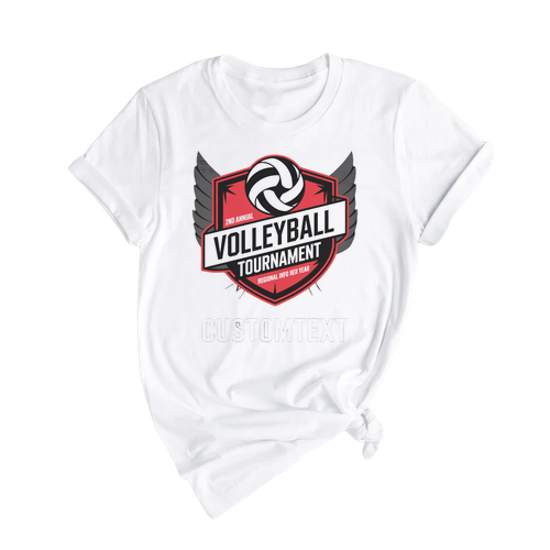 VOLLEYBALL Sport Team Tournament Shirt – Varsity Badge Style 2025