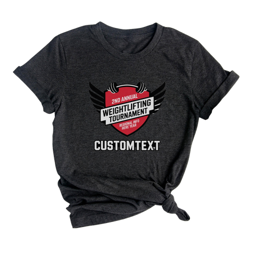 2025 Varsity Badge Edition Weightlifting Tournament Club Sport Team T-shirt Custom School Spirit T