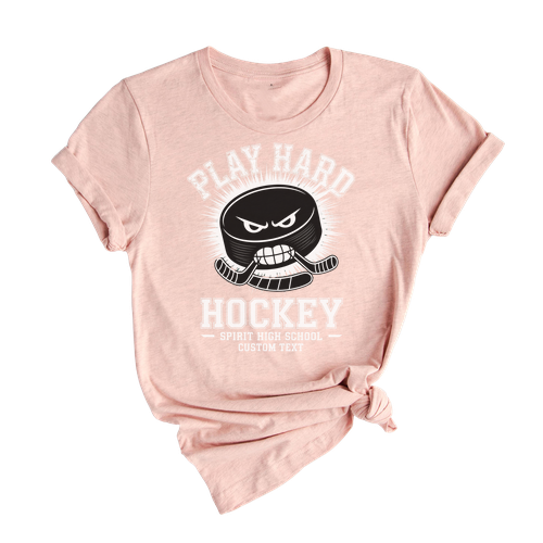 Spirit High Hockey Club Sport Team T-shirt – Play Hard Vintage Distressed Varsity Tee