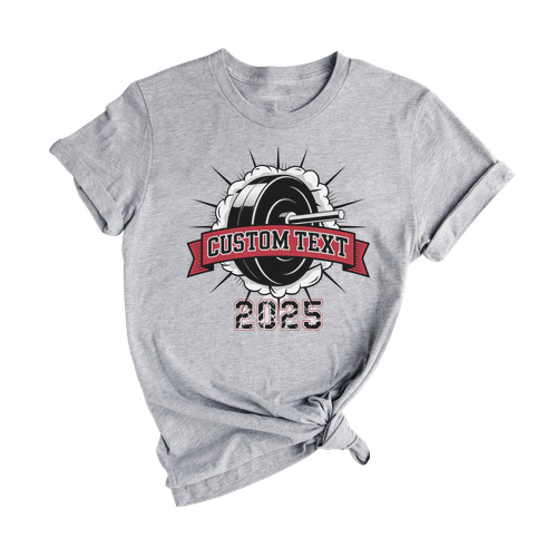 Weightlifting 2025 Retro Plate Burst Custom, Club Sport Team T-shirt
