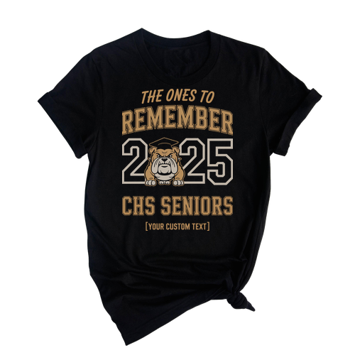 CHS Seniors 2025 – Bulldog Mascot Graduation Shirt