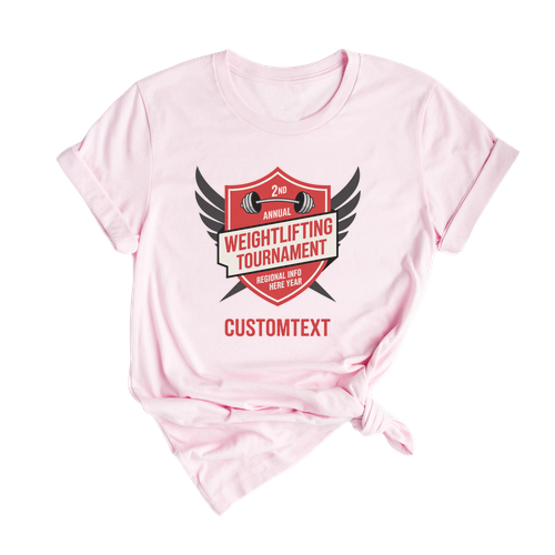 WEIGHTLIFTING Sport Team Tournament Shirt – Varsity Badge Style 2025