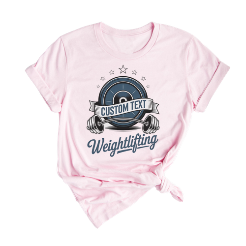 Weightlifting Tournament T-shirt – Classic Varsity Hoop Badge Design
