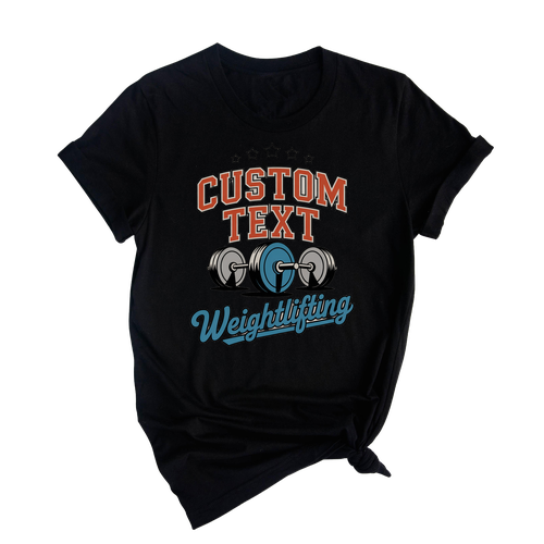Weightlifting Varsity Sport Team Shirt – Custom School Name Tee