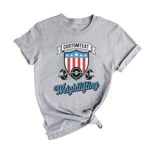 WEIGHTLIFTING Varsity Sport Team Shirt – Custom School Tee