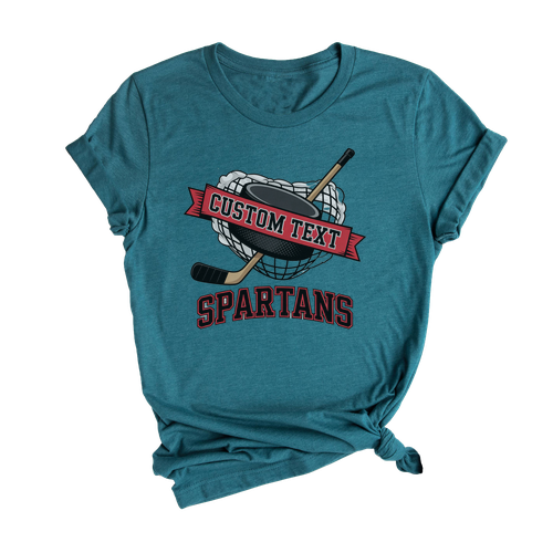 Custom Text Spartans Hockey Retro Custom Club Sport Team T-Shirt