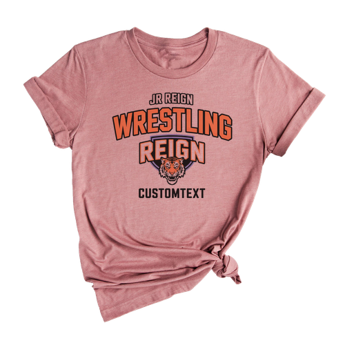 JR Reign Wrestling Sport Team Tee – Custom School Mascot Design