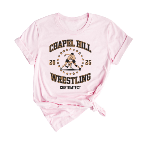 Vintage Wrestling Team T-shirt – Classic Varsity Stars Circle Mascot Tee
