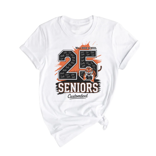 Class Of 2025 Tiger Mascot Splash Graduation Shirt – Retro College Graduation T-Shirt