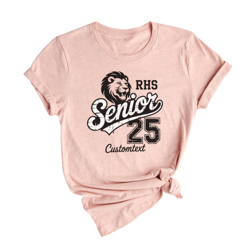 RHS Senior Class of 2025 – Custom Lion Mascot Graduation Shirt Bold Vintage Style
