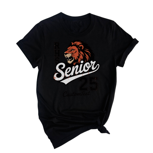 RHS Senior Class of 2025 – Lion Mascot Bold Vintage College Graduation Shirt