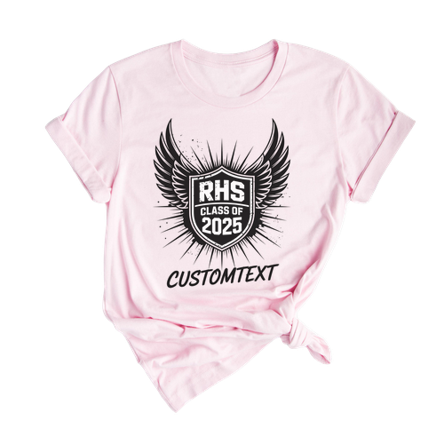 RHS Seniors Class Of 2025 Wings Shield Graduation Shirt – Custom College Style Tee
