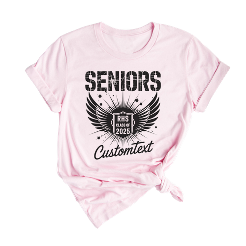 RHS Seniors Class of 2025 Wings Shield – Custom Grunge Graduation Shirt Bold Style