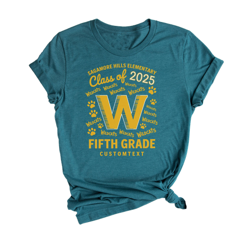 Custom Class Shirt - 2025 Fifth Grade Wildcats