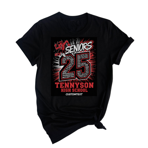 Senior Class of 2025 Devil Mascot Shirt – College Alumni Graduation Tee