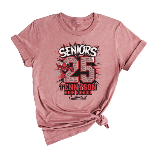 Senior Class of 2025 Devil Mascot Shirt – College Spirit Graduation T-Shirt