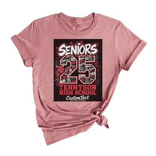 Senior Class Of 2025 Devil Mascot Tee – Custom College Graduation Shirt
