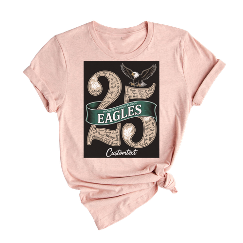 Senior Class Of 2025 Eagle Mascot Shirt – College Style Graduation T-Shirt