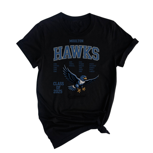 Senior Class of 2025 Hawks Mascot Shirt – Custom Graduation Shirt