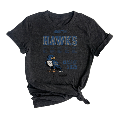 Senior Class Of 2025 Hawks Mascot Shirt – Custom High School Graduation T-Shirt