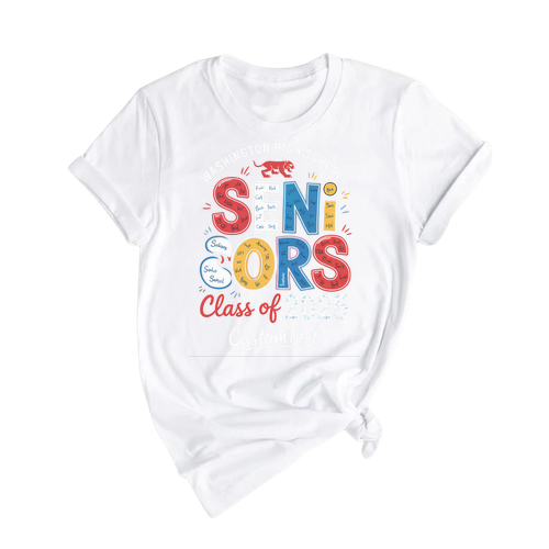 Senior Class of 2025 High School Doodle Shirt – Custom Graduation Shirt