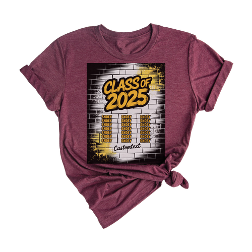 Senior Class Of 2025 High School Graffiti Shirt – Street Art Graduation Shirt Seniors