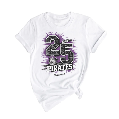Senior Class of 2025 Pirate Mascot Shirt – Custom Alumni Graduation T-Shirt