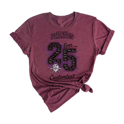 Senior Class of 2025 Pirate Mascot Shirt – Custom Graduation Shirt
