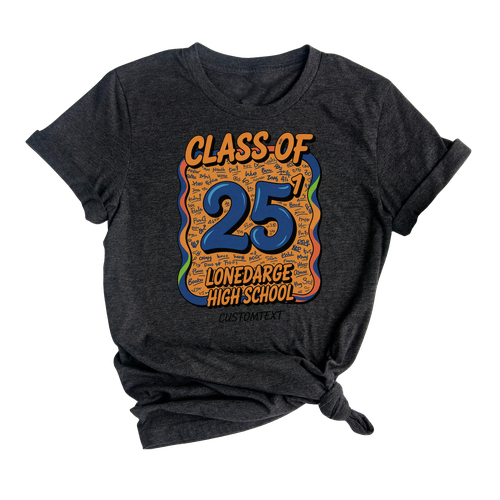 Senior Class of 2025 Retro Pop Art Graduation Shirt – Custom Alumni Tee Gift