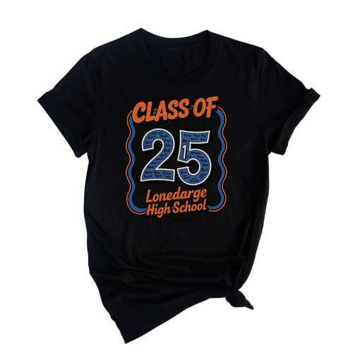 Senior Class of 2025 Retro Pop Art Graduation Shirt – Custom Graduation Shirt