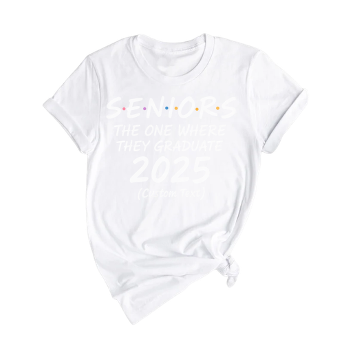 Seniors 2025 – Friends Theme Graduation College T-Shirt