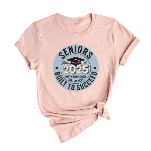 Seniors 2025 – Varsity Graduation Crest Shirt Custom High School Senior Tee