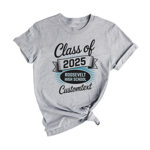 Class Of 2025 Roosevelt High School Shirt – Retro Graduation Custom T-Shirt