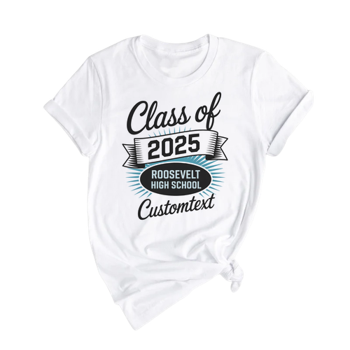 Class Of 2025 Roosevelt High School Shirt – Retro Graduation Custom T-Shirt
