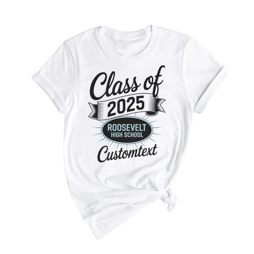 Class of 2025 Roosevelt High School Shirt – Retro Graduation Custom Tee
