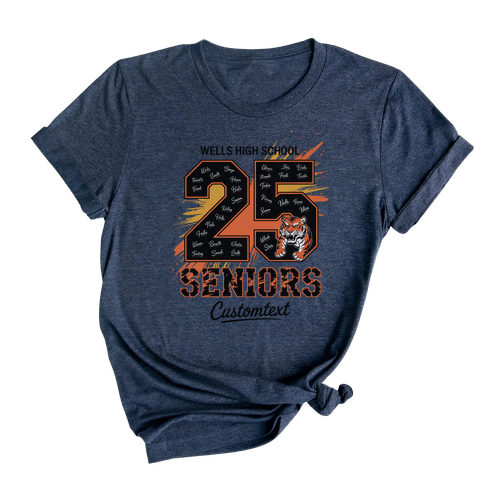 Class of 2025 Tiger Mascot Splash – Custom Graduation Shirt Vintage Sport Style