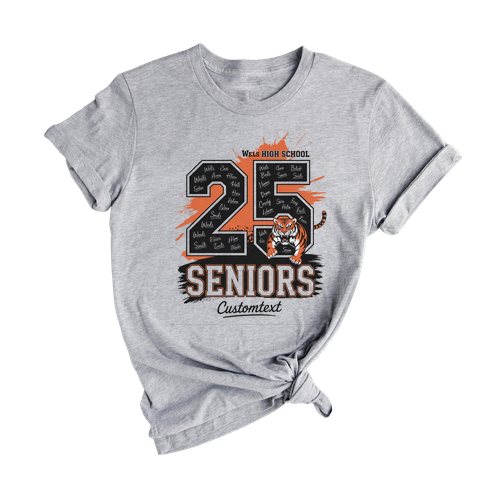 Class Of 2025 Vintage Sport Tiger Mascot Shirt – Custom Graduation Tee