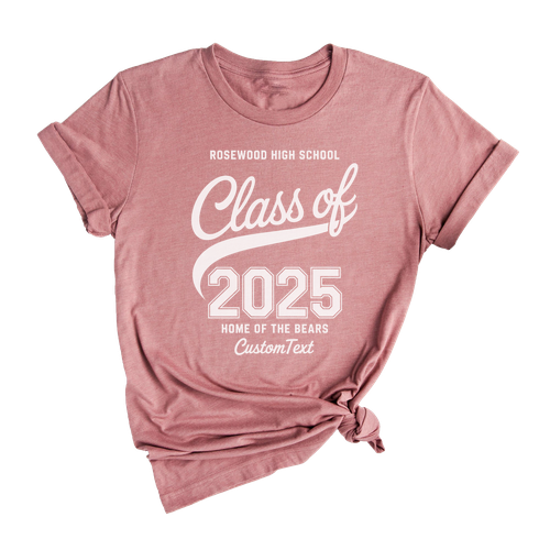 Rosewood High School Class of 2025 – Custom Graduation Shirt Home of the Bears Retro Style