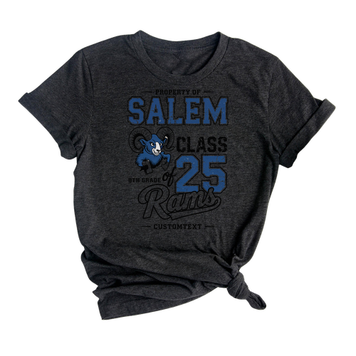Custom Class Shirt - 8th Grade Rams Mascot Tee 2025