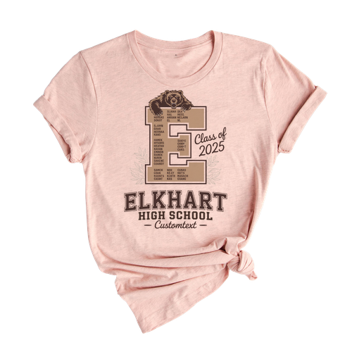 Senior Class Of 2025 Bear Mascot Shirt – Custom College Graduation T-Shirt