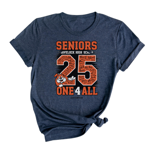 Senior Class Of 2025 Bulldog Mascot Shirt – Custom Graduation T-Shirt