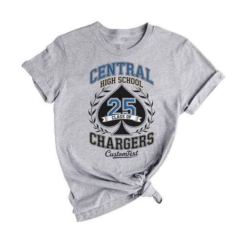 Senior Class Of 2025 High School Ace Shirt – Custom Graduation T-Shirt