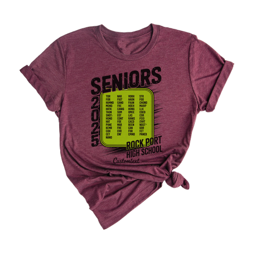 Senior Class of 2025 High School Modern Shirt – Custom Graduation Shirt