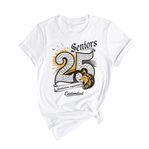 Senior Class Of 2025 Lion Graduation Shirt – Bold High School Senior Graduation Shirt