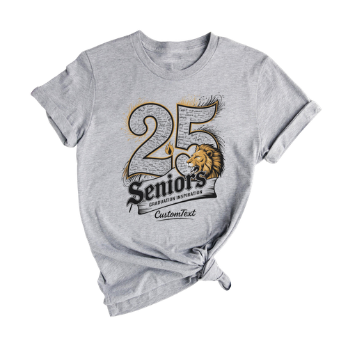 Senior Class Of 2025 Lion Graduation Shirt – Custom Graduation T-Shirt